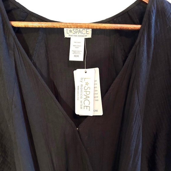 L*SPACE NWT Shore Thing Jumpsuit in Black Sz M - Picture 4 of 6